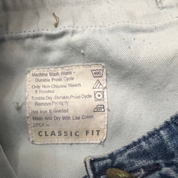 Vintage Dockers Khakis Classic Denim Blue Jeans Pleated Men's Size 31 - Picture 6 of 6